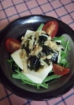 豆腐とワカメのヘルシーサラダ-レシピのメイン写真