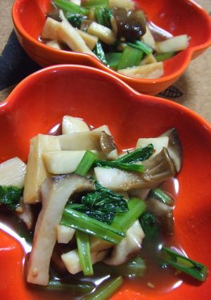 あと一品！エリンギと青菜の焼き肉風味♪-レシピのメイン写真