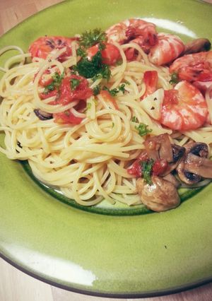 うまみたっぷり殻付きエビのパスタ-レシピのメイン写真