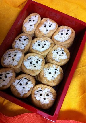 みんなの顔 おいなりさん-レシピのメイン写真