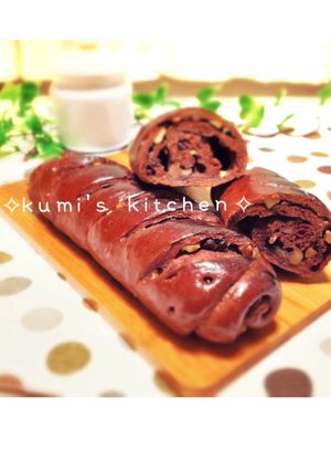 HB簡単☆ココアブレッド☆チョコくるみ入-レシピのメイン写真