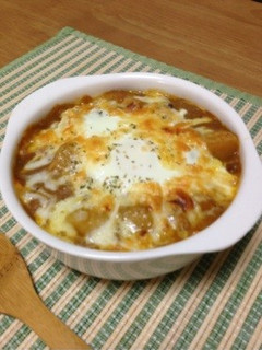 残ったカレーで焼きカレー(^-^)-レシピのメイン写真