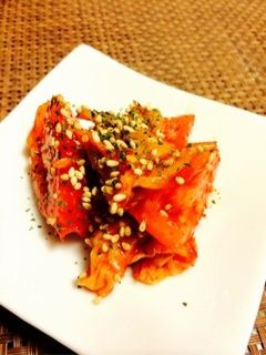 【5分】冷やしトマト☆キムチごま油和え-レシピのメイン写真