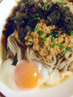 納豆山菜ソバ-レシピのメイン写真