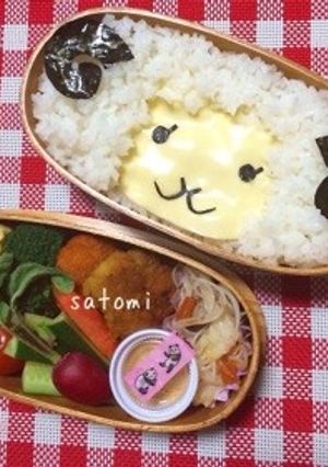 ヒツジ キャラ弁☆-レシピのメイン写真