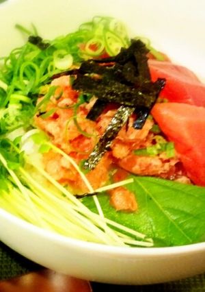 マグロネギトロ丼　甘めのお醤油タレで！-レシピのメイン写真