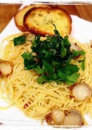ベビー帆立のバターペペロンチーノ♪-レシピのメイン写真