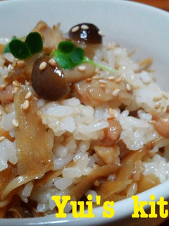 ◆簡単!鶏ゴボウときのこの混ぜご飯♪◆-レシピのメイン写真