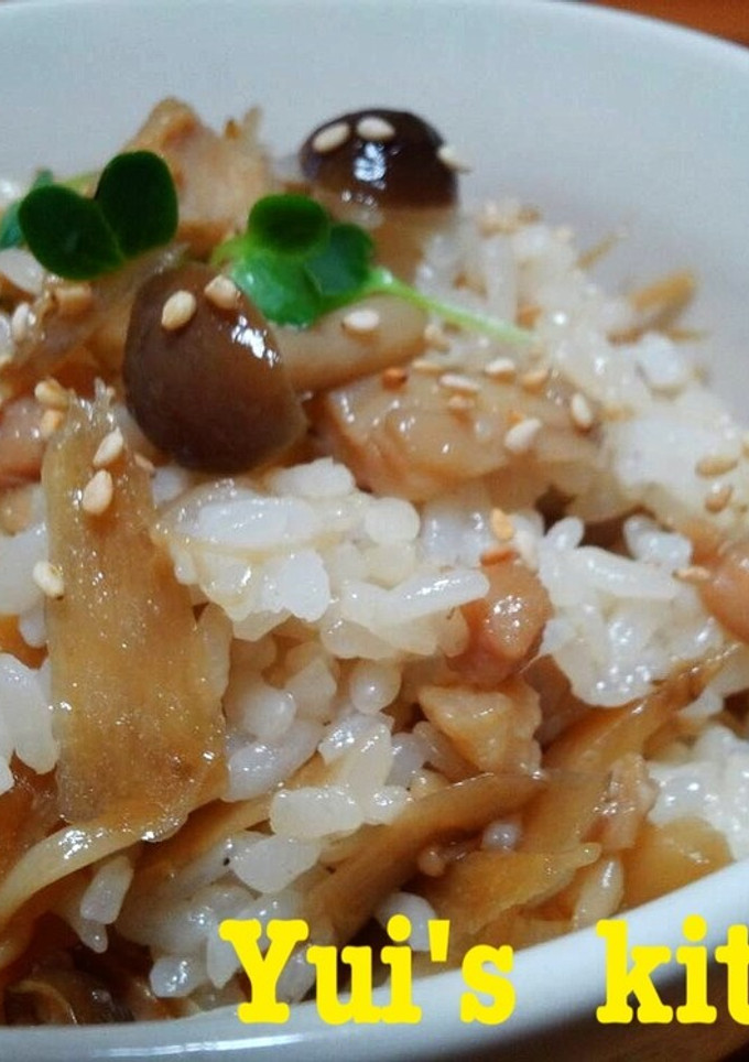 ◆簡単！鶏ゴボウときのこの混ぜご飯♪◆-レシピのメイン写真