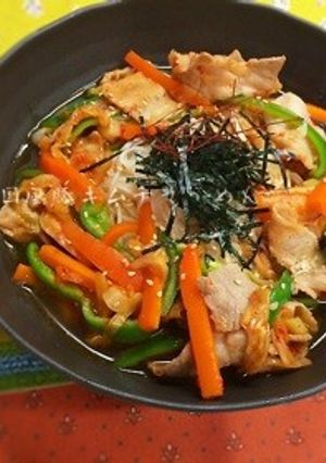 韓国風 豚キムチそうめん-レシピのメイン写真
