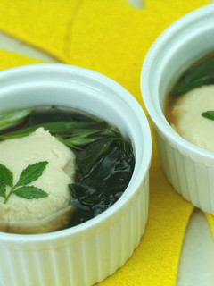 山椒ごま豆腐のお吸い物-レシピのメイン写真