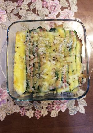 簡単！ズッキーニとベーコンの重ね焼き-レシピのメイン写真