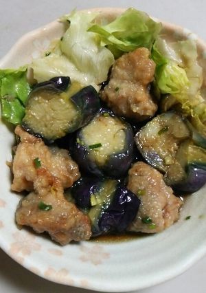 鶏肉となすの香味じょうゆ-レシピのメイン写真
