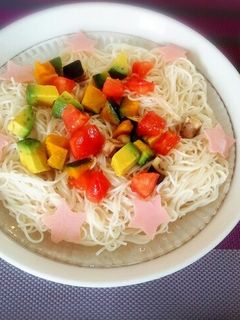 暑い日に!野菜そうめん☆。•。•-レシピのメイン写真