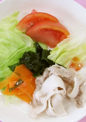 ゆで豚肉と野菜の緑酢かけ-レシピのメイン写真