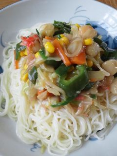 冷やし中華(丼)風そうめん-レシピのメイン写真