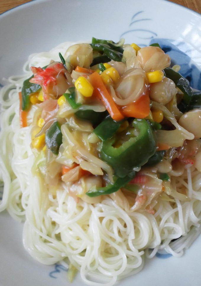 冷やし中華（丼）風そうめん-レシピのメイン写真