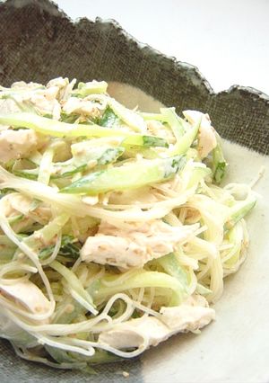 胡麻たっぷり♪鶏ささみのマヨ春雨サラダ-レシピのメイン写真
