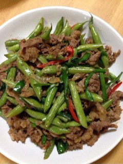インゲンと牛肉の胡麻味噌炒め-レシピのメイン写真