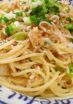 しらすネギと明太子のバター風味パスタ-レシピのメイン写真