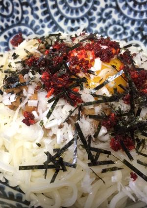 納豆と食べるラー油好きに！まぜまぜ素麺-レシピのメイン写真