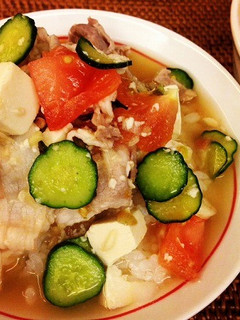 昆布だしが効いた豚と野菜のさっぱり冷や汁-レシピのメイン写真