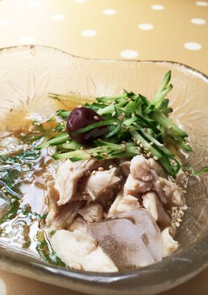 暑い日に!冷たい鶏ごはんで夏バテ解消★-レシピのメイン写真