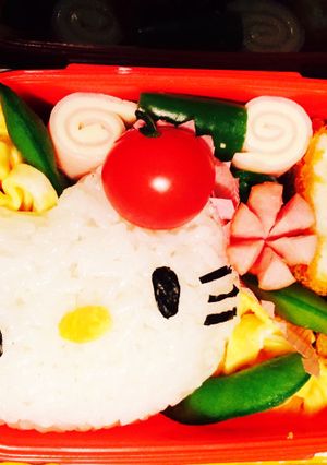キャラ弁簡単キティchan-レシピのメイン写真