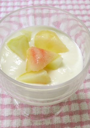 めっけもん♪美味！ヨーグルトIN桃-レシピのメイン写真