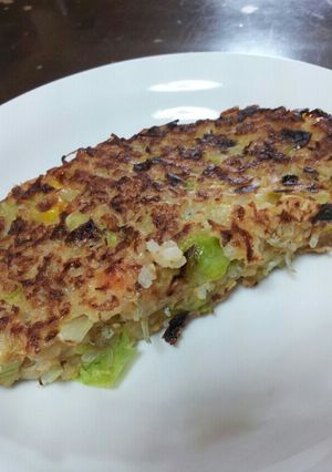 簡単！子供がパクパク！ご飯でお好み焼き-レシピのメイン写真