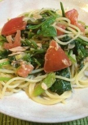 トマトとほうれん草のレモン塩パスタ-レシピのメイン写真