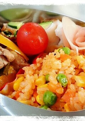 冷やご飯で☆レンチンケチャップライス-レシピのメイン写真