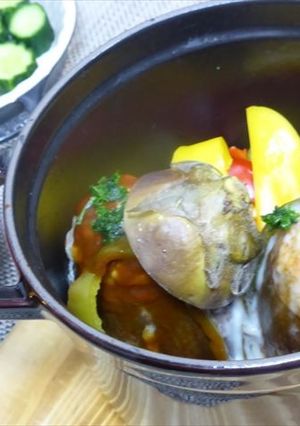 ストウブで丸ナスのミンチチーズ-レシピのメイン写真