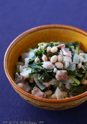 カブの葉と白いんげん豆のさっと煮-レシピのメイン写真