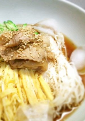 夏休み！焼肉トッピングで夏バテ予防素麺-レシピのメイン写真
