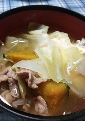 野菜いっぱい味噌汁♪-レシピのメイン写真
