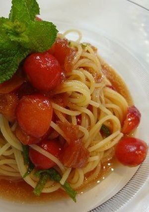 サクランボのパスタ♪-レシピのメイン写真