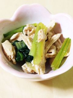 祖母の味!小松菜とささみのからし和え-レシピのメイン写真