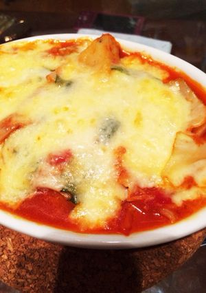 キャベツと蓮根のトマトチーズ焼き-レシピのメイン写真