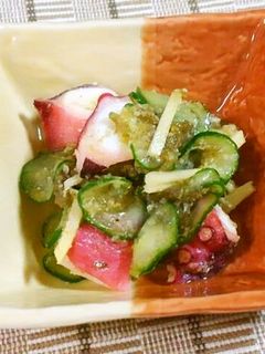 タコと胡瓜のとろろ昆布和え♪-レシピのメイン写真