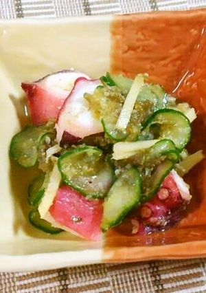 タコと胡瓜のとろろ昆布和え♪-レシピのメイン写真