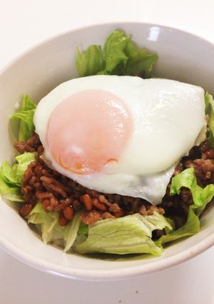 ご飯がすすむ！納豆と挽肉の甘辛丼☆-レシピのメイン写真