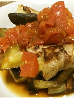 なすびの豚肉巻きトマト味-レシピのメイン写真