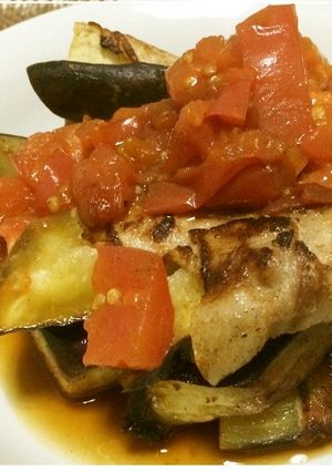 なすびの豚肉巻きトマト味-レシピのメイン写真