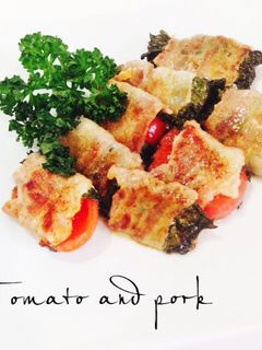 夏バテ解消!豚バラ&大葉のトマト焼き☆-レシピのメイン写真