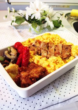 鳥卵そぼろ丼弁当-レシピのメイン写真