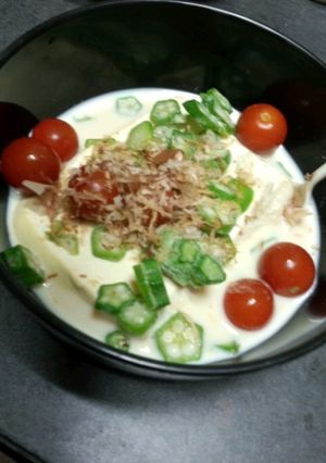 白だしで♪豆乳冷や奴-レシピのメイン写真