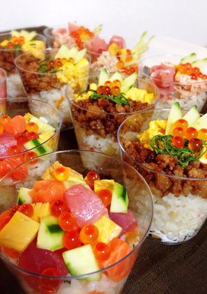 彩りカップ寿司-レシピのメイン写真