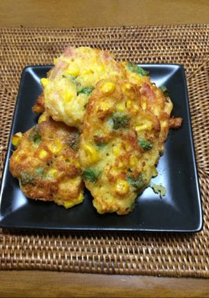 とうもろこしとインゲンのチーズおやき-レシピのメイン写真