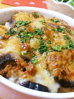 旨うま~♪とろけるナス&ひき肉チーズ焼き-レシピのメイン写真